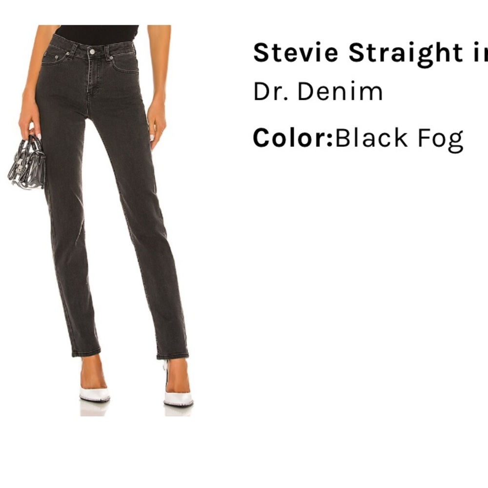 Dr. Denim black Fog straight legged jeans